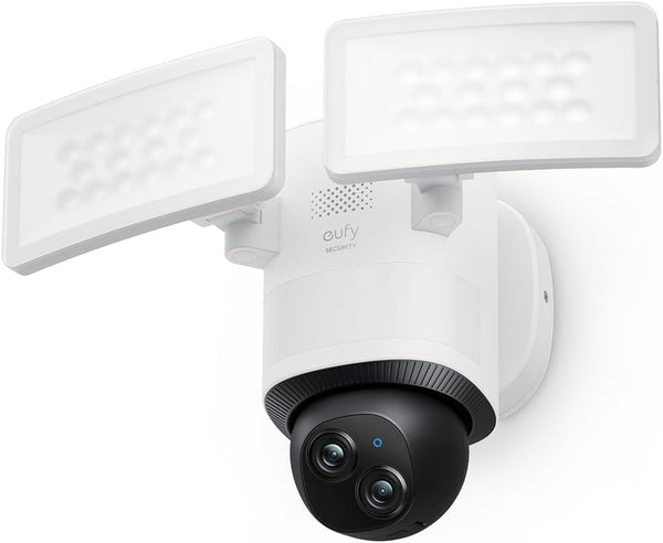 ANKER EUFY SECURITY 3K FLOODLIGHT CAM E340 - كاميرا خارجية مزدوجة سلكية مع كشافات ضوء من انكر