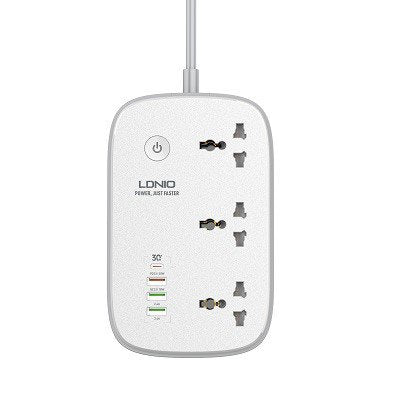 LDNIO 3 AC Outlets Wi-Fi Smart Power Strip 4 USB - سيار كهربائي مع منافذ متعددة للشحن 30 واط من لدنيو