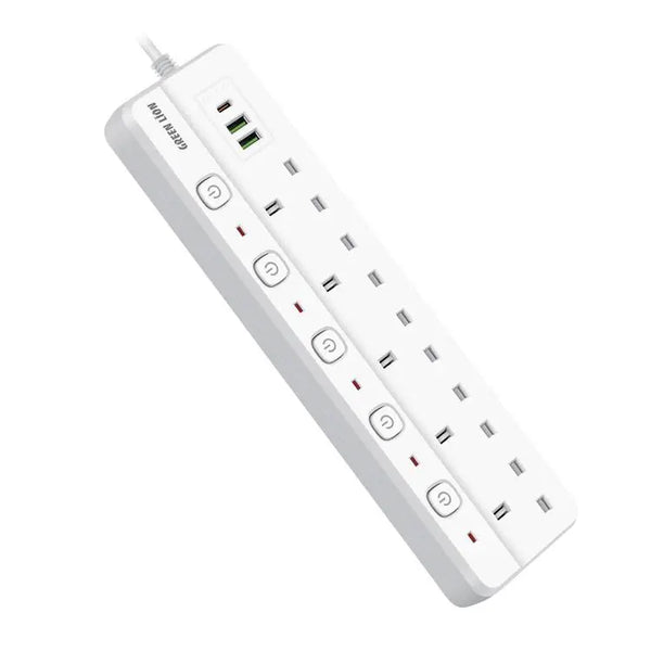 Green Lion Power Socket 2 USB – A & 1 Type C 2 Meter 2500W – سيار كهربائي 2500 واط مع منافذ للشحن من كرين