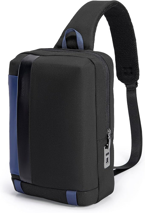 Porodo Lifestyle Backpack with Finger Print, Apple Find My Locator, and USB type C - حقيبة كتف مع قفل بصمة من بورودو