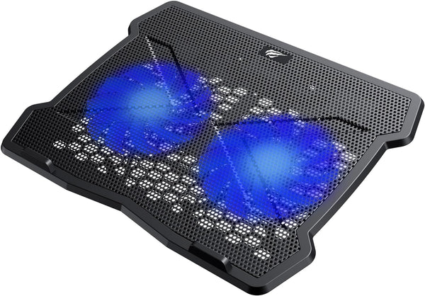 Havit F2075 Laptop Cooling Pad 2 Fans Black  - ستاند تبريد لللابتوب والايباد والتابلت ثنائي المروحة من هافيت