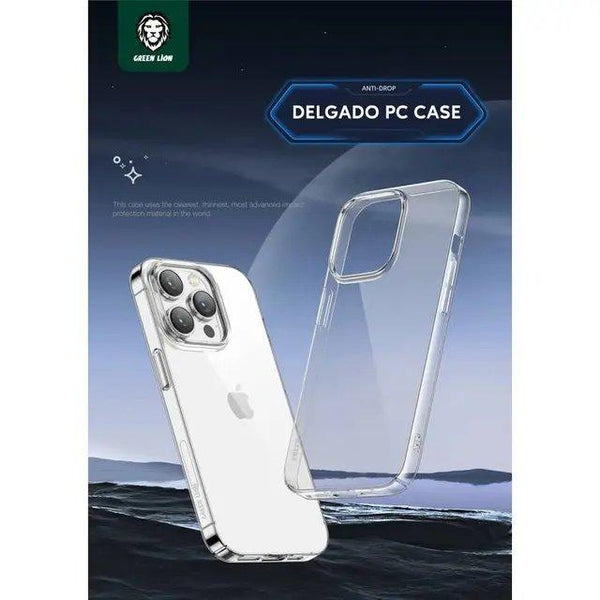 Green Lion Delgado PC Case for iPhone 16 Clear - كفر شفاف للايفون 16 من كرين