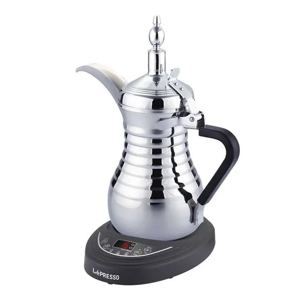 LePresso Electrical Arabic Coffee Maker 800W 0.75L - Silver - دلة القهوة العربية والشاي مع غلاية اوتوماتيكية من ليبريسو