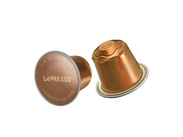 LePresso Aluminum capsules for Nespresso 100% Arabica 10pc - Ethiopia origin blend - كبسولات الالمنيوم للقهوة العربية 100% الأصلية من ليبرسيو