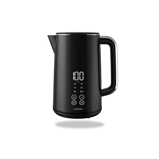 LePresso 2000W 1.7L Smart Electric Kettle with Touch Panel and BS plug -  غلاية كهربائية ذكية بقوة 2000 واط وبسعة 1.7 لتر مع شاشة رقمية من ليبريسو