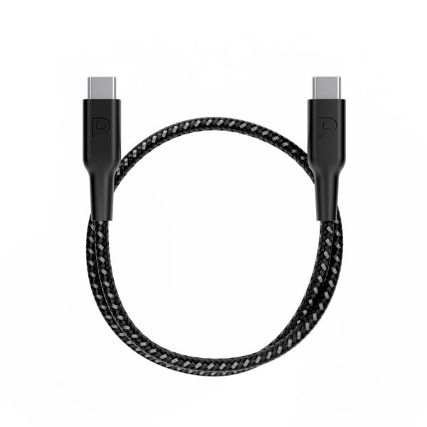 Powerology 60W C-C 30cm V2.0 cables for Iphone Black - كيبل تايب سي تايب سي 60 واط من باورولوجي