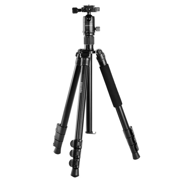 Porodo Aluminium Tripod with Ballhead Black - ستاند تصوير ثلاثي القوائم من الألومنيوم برأس كروي من بورودو