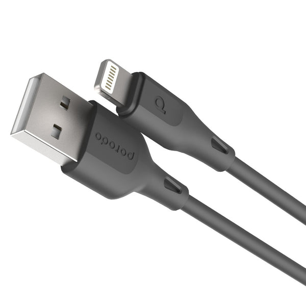 Porodo New PVC Lightning Cable 2M 2.4A - كيبل لايتننغ 2 متر من بورودو