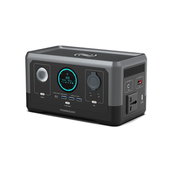 POWEROLOGY PORTABLE POWER GENERATOR FAST CHARGING 76800MAH 300W - مولد طاقة محمول 76800 ملي امبير 300 واط مع منافذ للشحن من باورولوجي