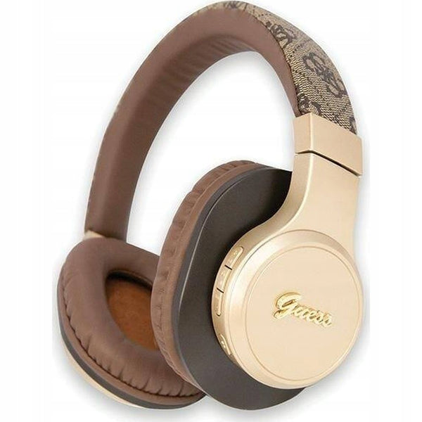 Guess PU 4G Leather BT Headphone Sound with Script Metal Logo - سماعات بلوتوث هيدسيت من جيسس