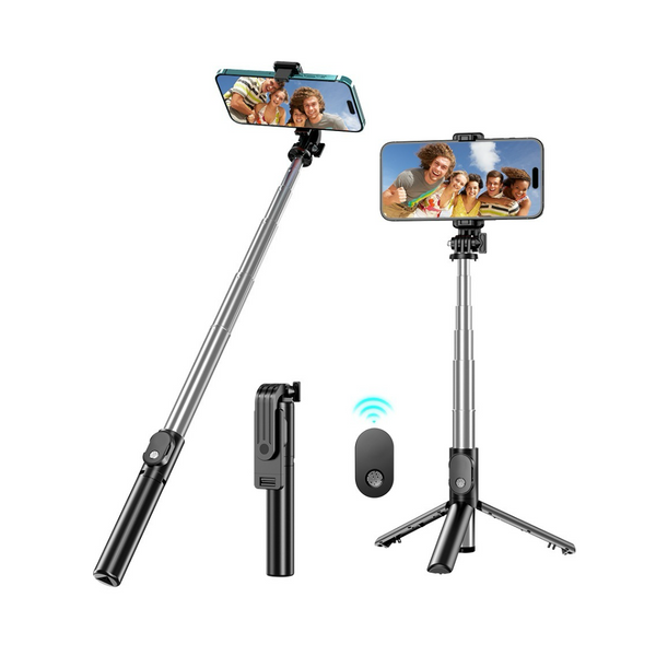 Green Lion Tripod Selfie Stick - عصا سيلفي ترايبود مع ستاند ثلاثي القوائم من كرين