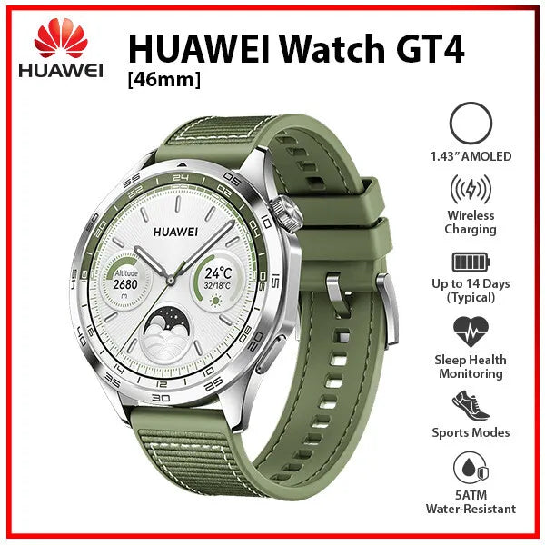 HUAWEI WATCH GT4 46MM GREEN  -ساعة ذكية من هواوي