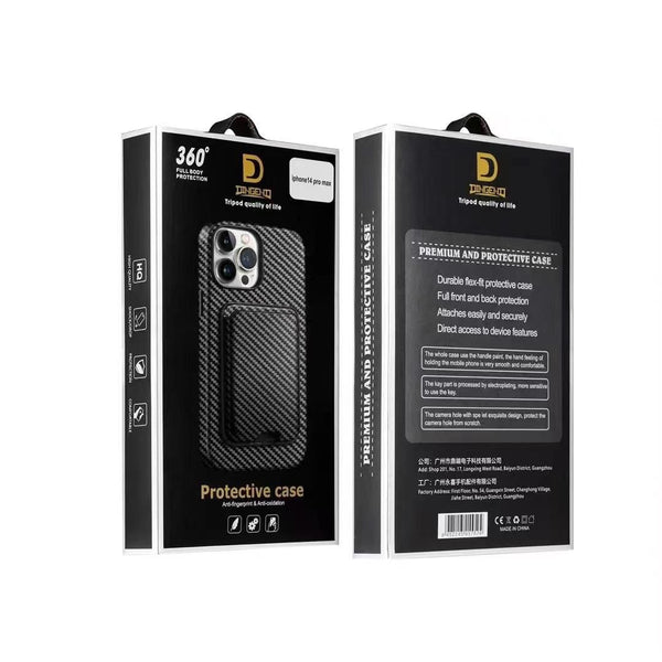 DINEENT CASE FOR IPHONE 13-14PROMAX- كفر جلد مبطن للايفون